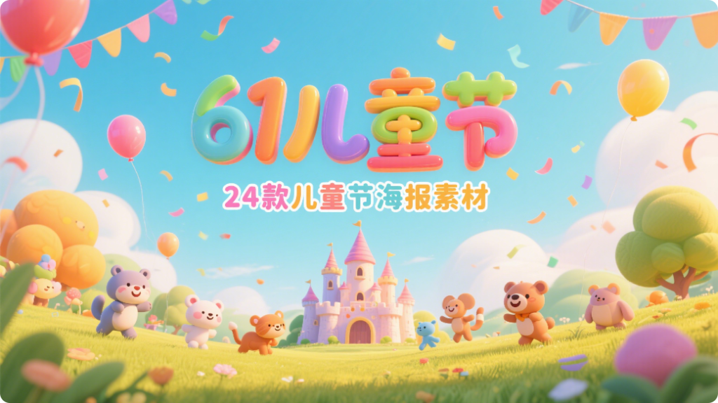 🎈六一儿童节宣传朋友圈海报素材【24款】930资源库-电脑软件-手机软件-网站插件合集-资源分享网站930资源库
