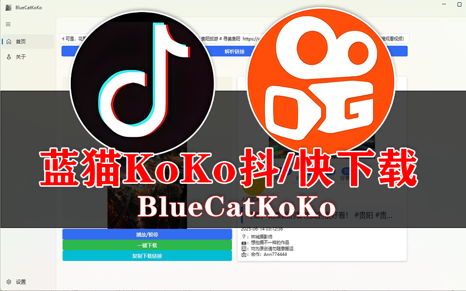 抖音快手视频下载工具-蓝猫KoKo下载器【开源免登录】930资源库-电脑软件-手机软件-网站插件合集-资源分享网站930资源库