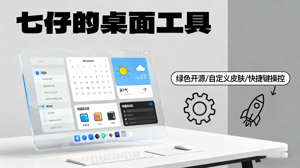 七仔的桌面工具 – 开源的Windows 桌面侧边栏工具,第三方主题导入 + 快捷命令,桌面效率翻倍!930资源库-电脑软件-手机软件-网站插件合集-资源分享网站930资源库